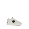 Philipp Plein White Calf Leather Bos Taurus Athletic Sneakers - Luxury Boutique Co