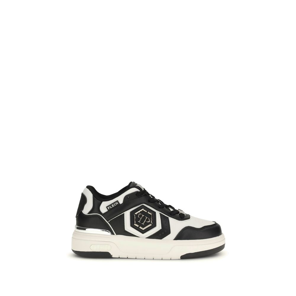 Philipp Plein Black Calf Leather Bos Taurus Athletic Sneakers - Luxury Boutique Co