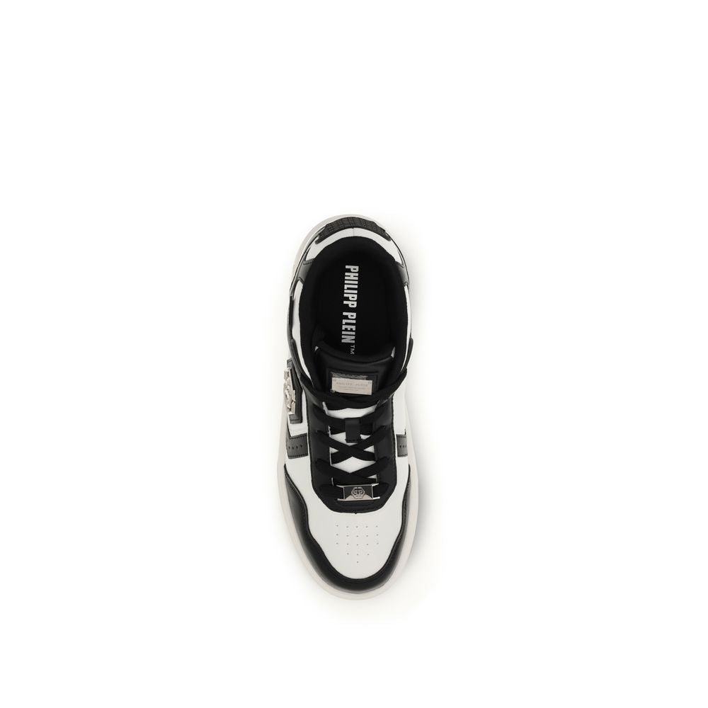 Philipp Plein Black Calf Leather Bos Taurus Athletic Sneakers - Luxury Boutique Co