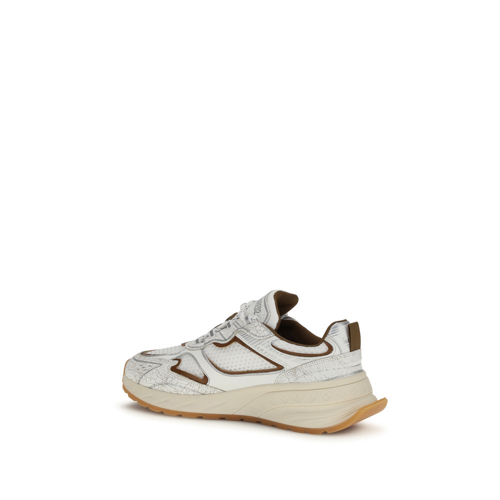 Dsquared² White Calf Leather Bos Taurus Athletic Sneakers - Luxury Boutique Co