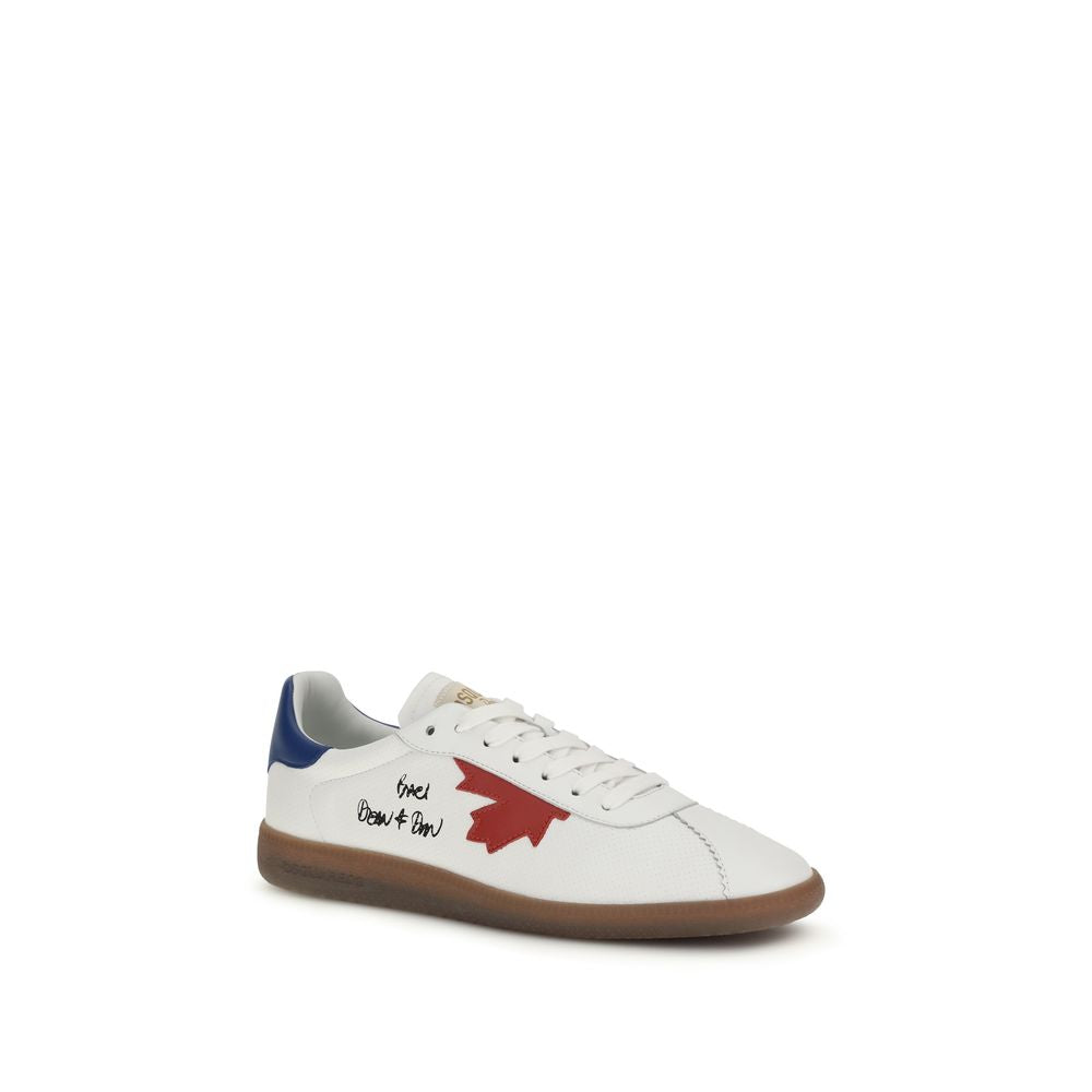 Dsquared² White Calf Leather Bos Taurus Chunky Sneakers - Luxury Boutique Co
