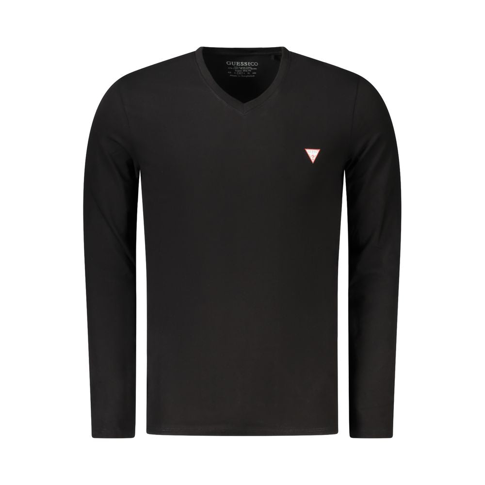 Guess Jeans Black Cotton Men T-Shirt - Luxury Boutique Co