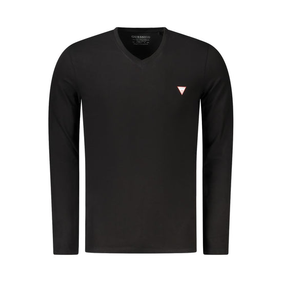 Guess Jeans Black Cotton Men T-Shirt