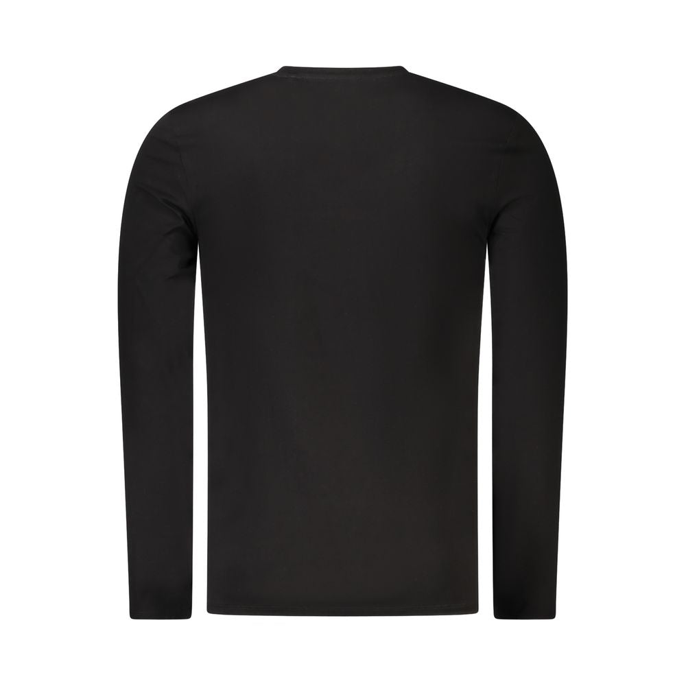 Guess Jeans Black Cotton Men T-Shirt - Luxury Boutique Co