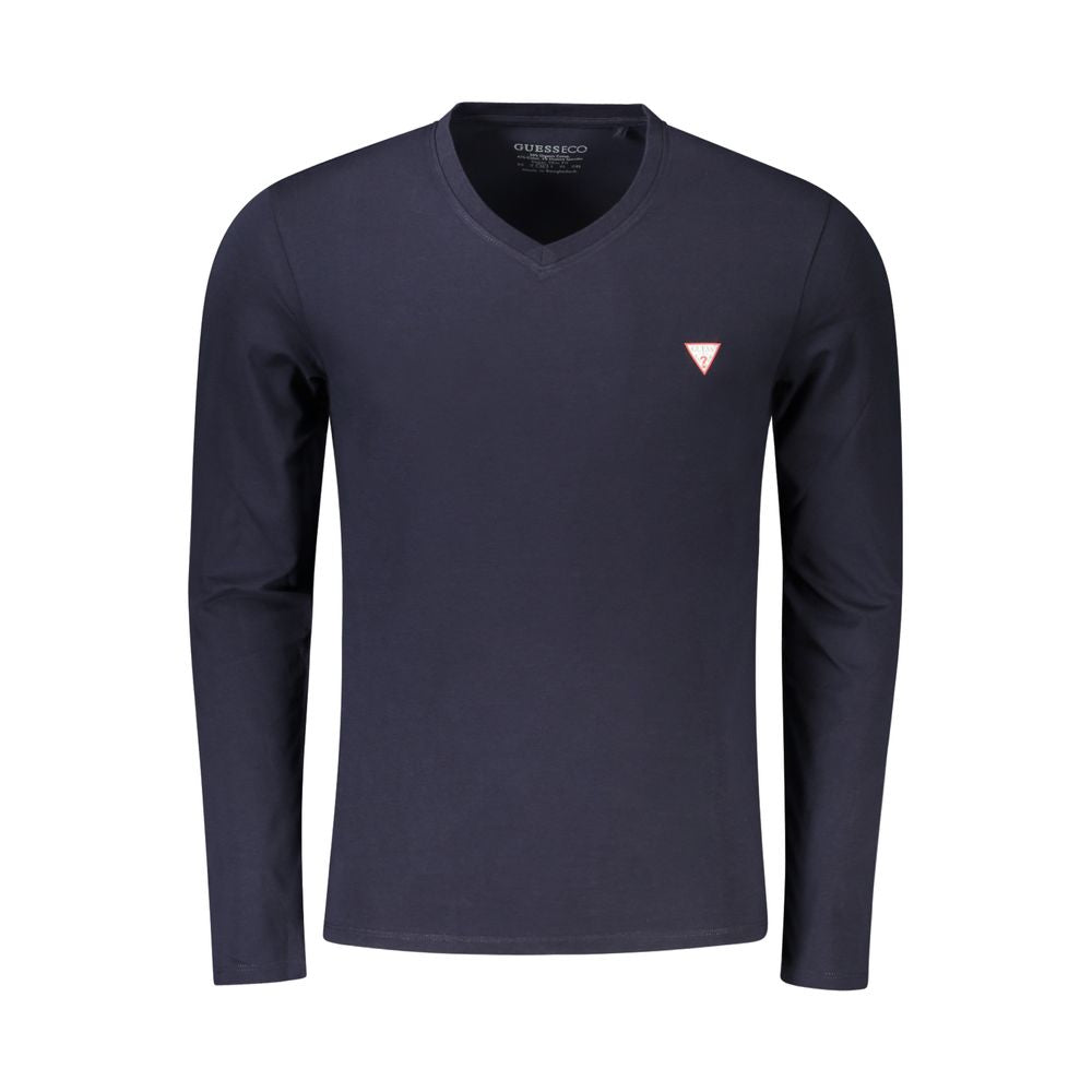 Guess Jeans Blue Organic Cotton Men T-Shirt - Luxury Boutique Co