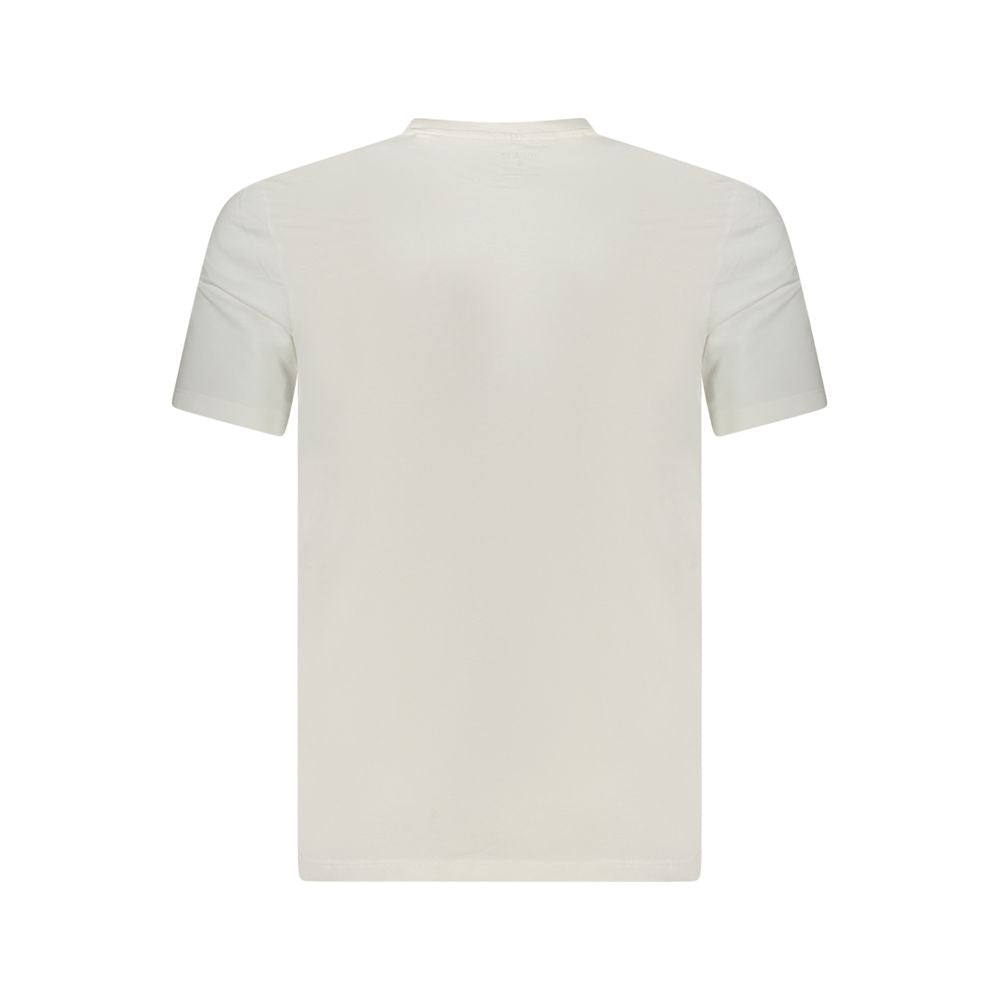 Guess Jeans White Cotton Men T-Shirt - Luxury Boutique Co