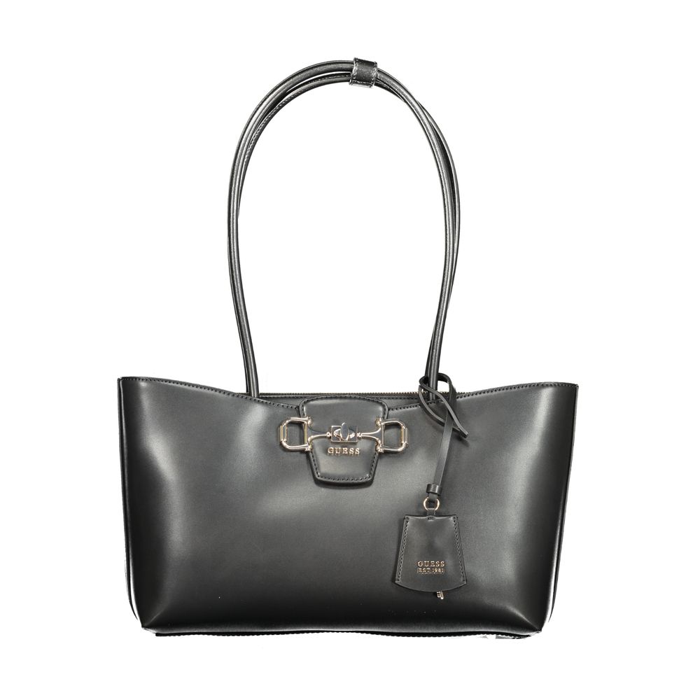 Guess Jeans Nero Poliuretano Woman Handbag - Luxury Boutique Co
