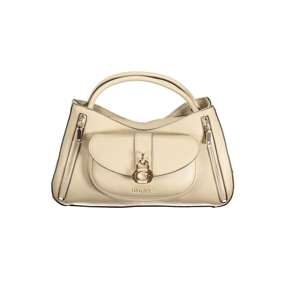 Guess Jeans Beige Polyurethane Women Handbag - Luxury Boutique Co