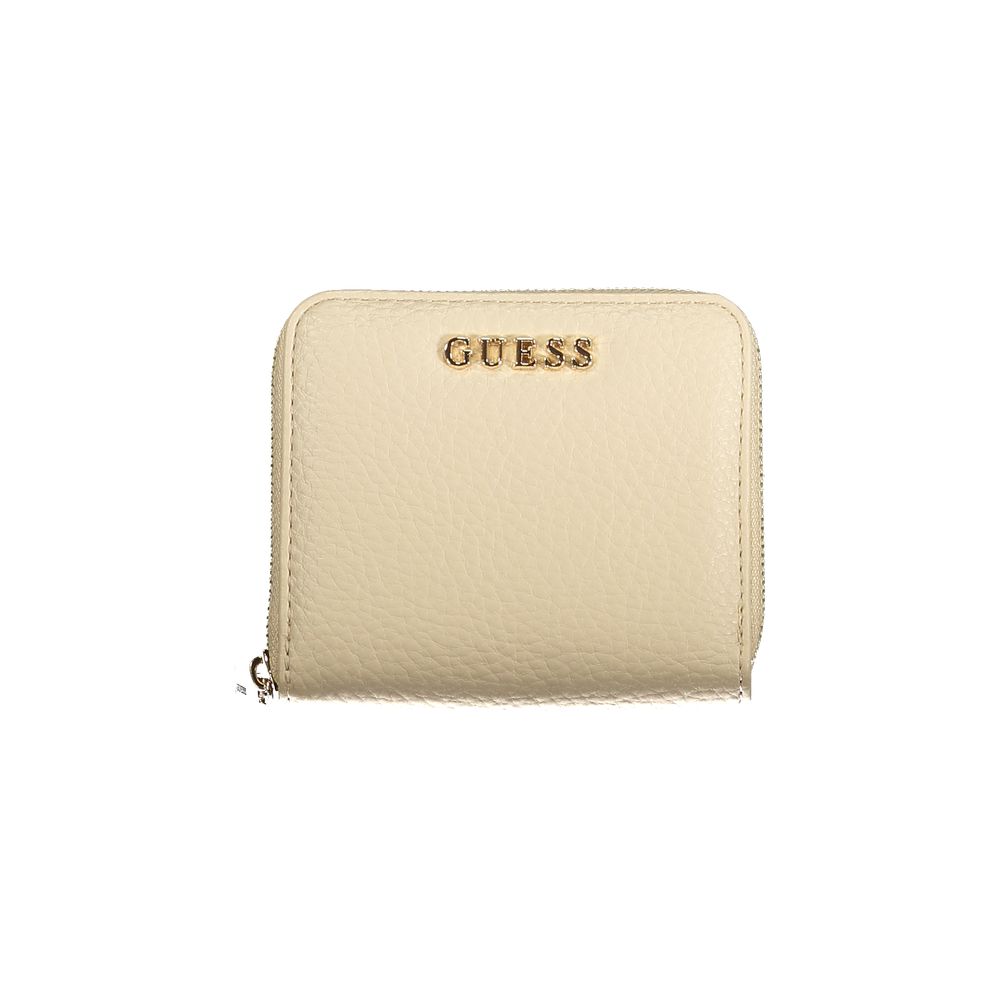 Guess Jeans Beige Polyurethane Women Wallet - Luxury Boutique Co