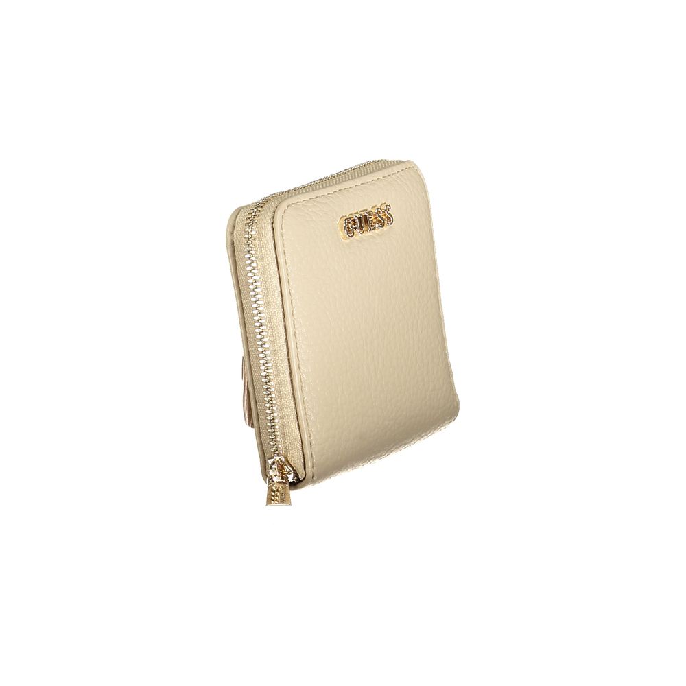 Guess Jeans Beige Polyurethane Women Wallet - Luxury Boutique Co