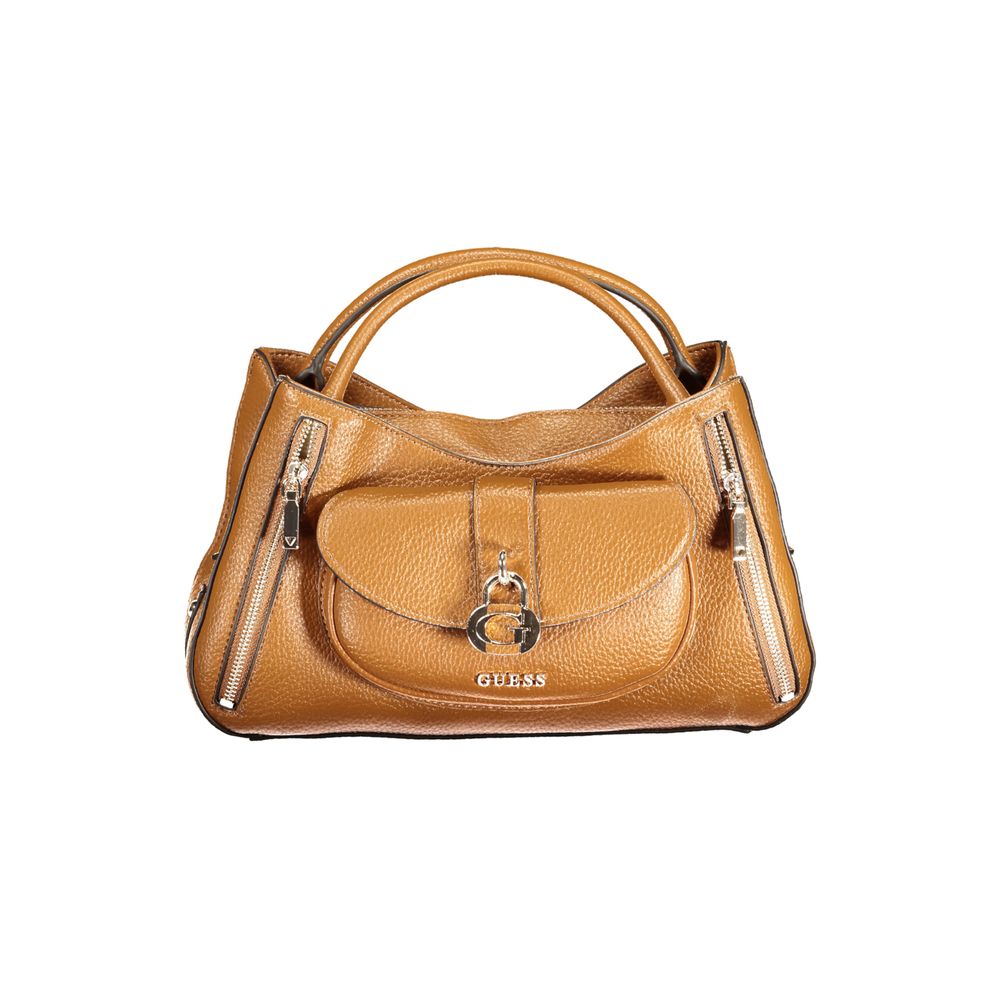 Guess Jeans Marrone Polyurethane Women Handbag - Luxury Boutique Co