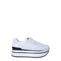 Guess White Polyester Platform Sneakers - Luxury Boutique Co