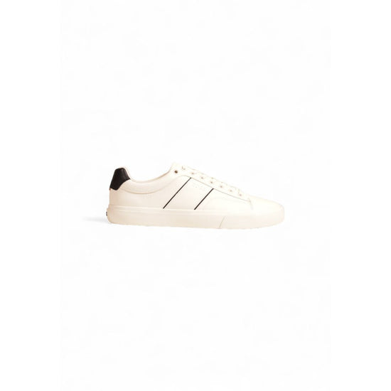 Hugo Boss Cream Leather Low Top Sneakers