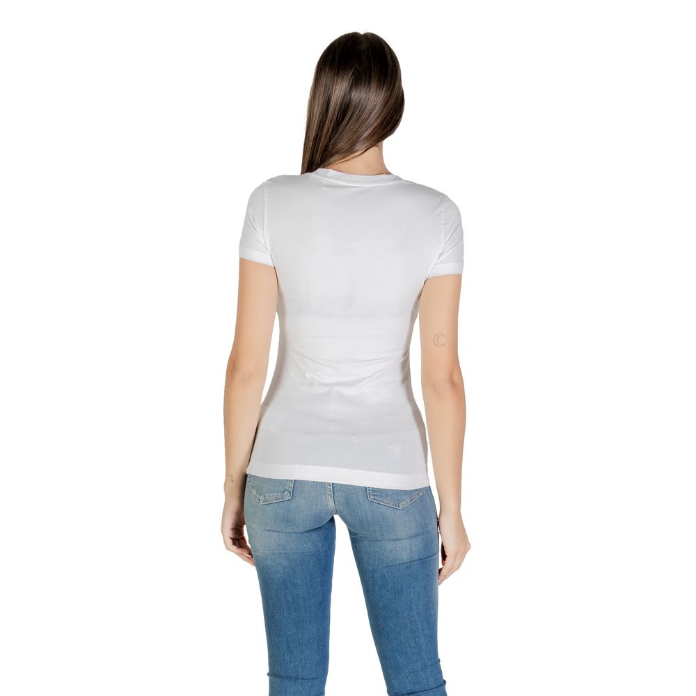 Guess White Cotton T-Shirt - Luxury Boutique Co