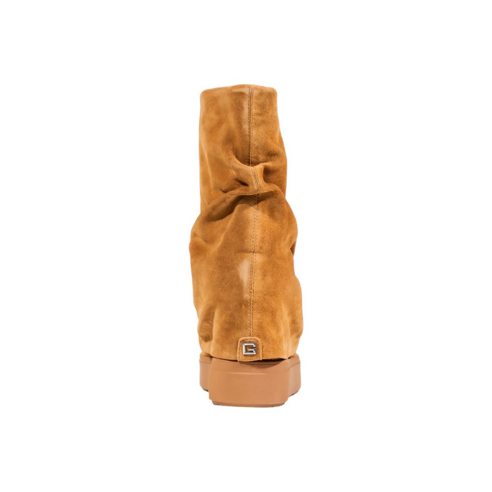 Guess Beige Suede Leather Ankle Boots - Luxury Boutique Co