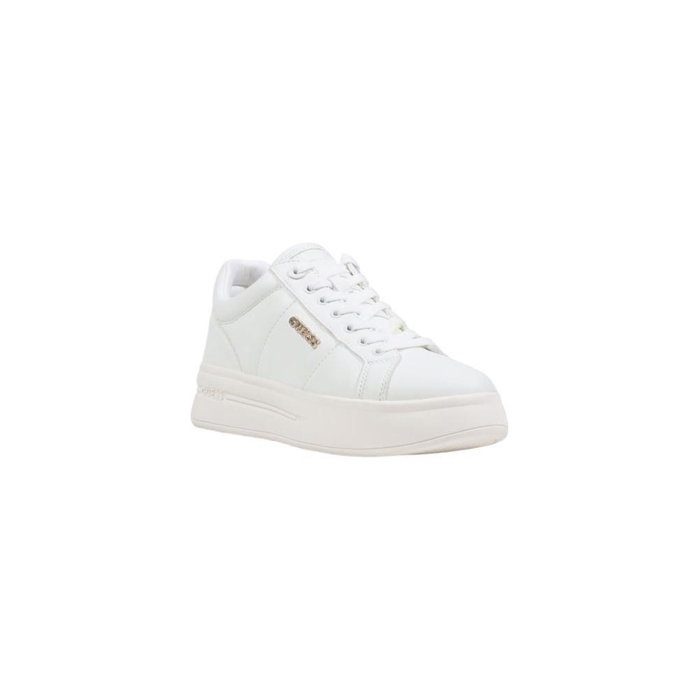 Guess White Polyethylene Platform Sneakers - Luxury Boutique Co