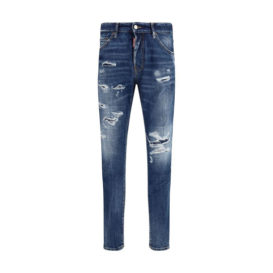 Dsquared² Blue Cotton Slim Fit Jeans