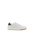 Saint Laurent White Calf Leather Bos Taurus Low Top Sneakers - Luxury Boutique Co