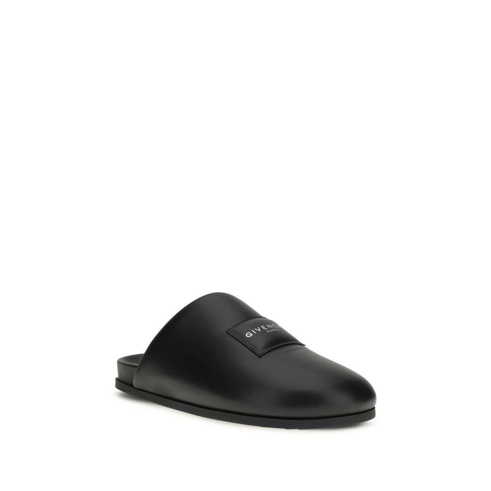 Givenchy Black Calf Leather Bos Taurus Mules - Luxury Boutique Co