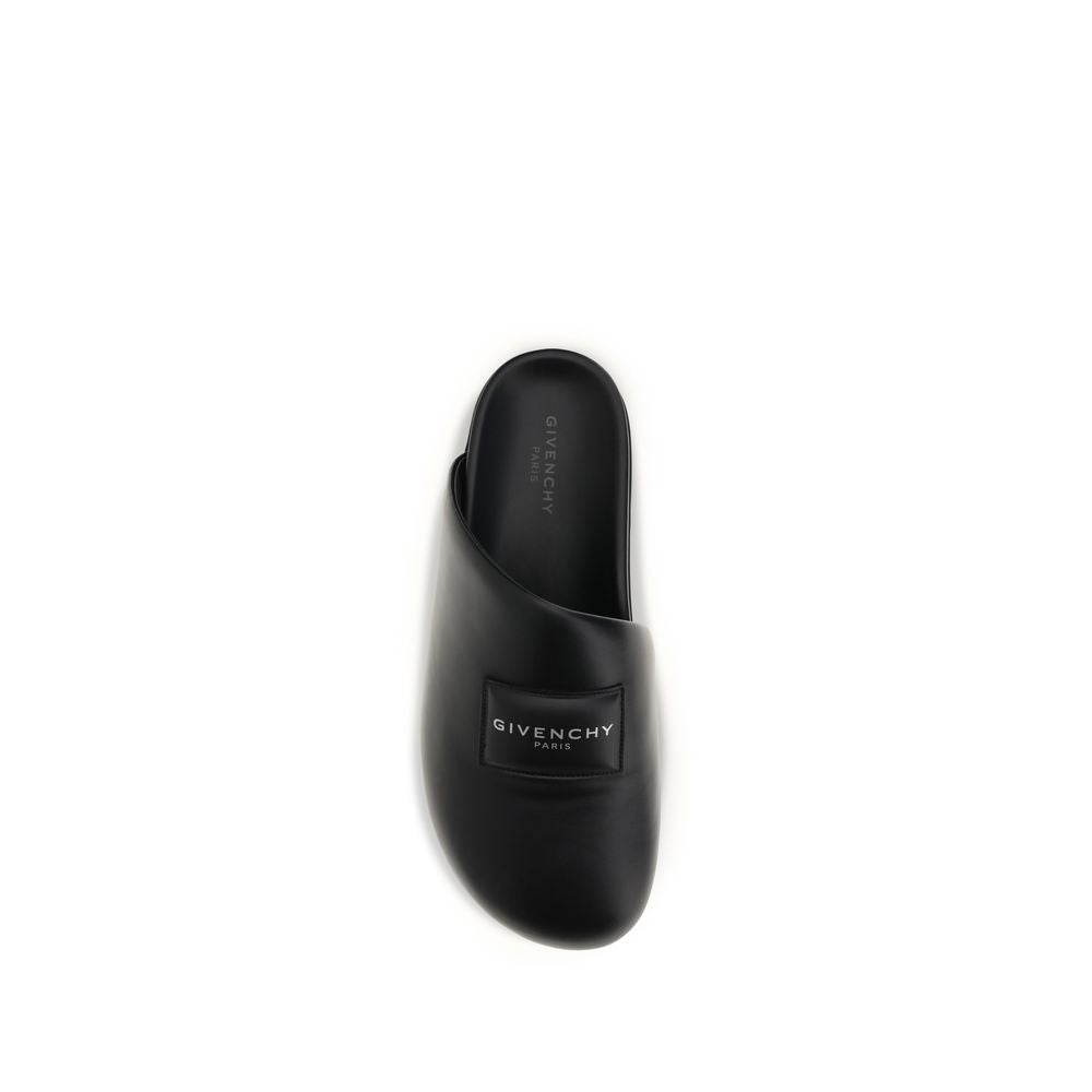 Givenchy Black Calf Leather Bos Taurus Mules - Luxury Boutique Co