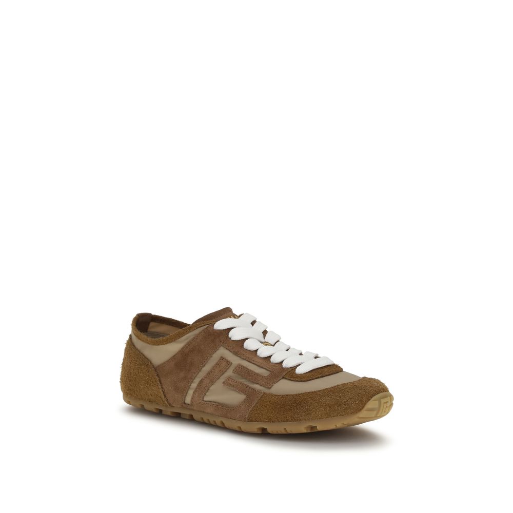 Balmain Beige Calf Leather Bos Taurus Athletic Sneakers - Luxury Boutique Co
