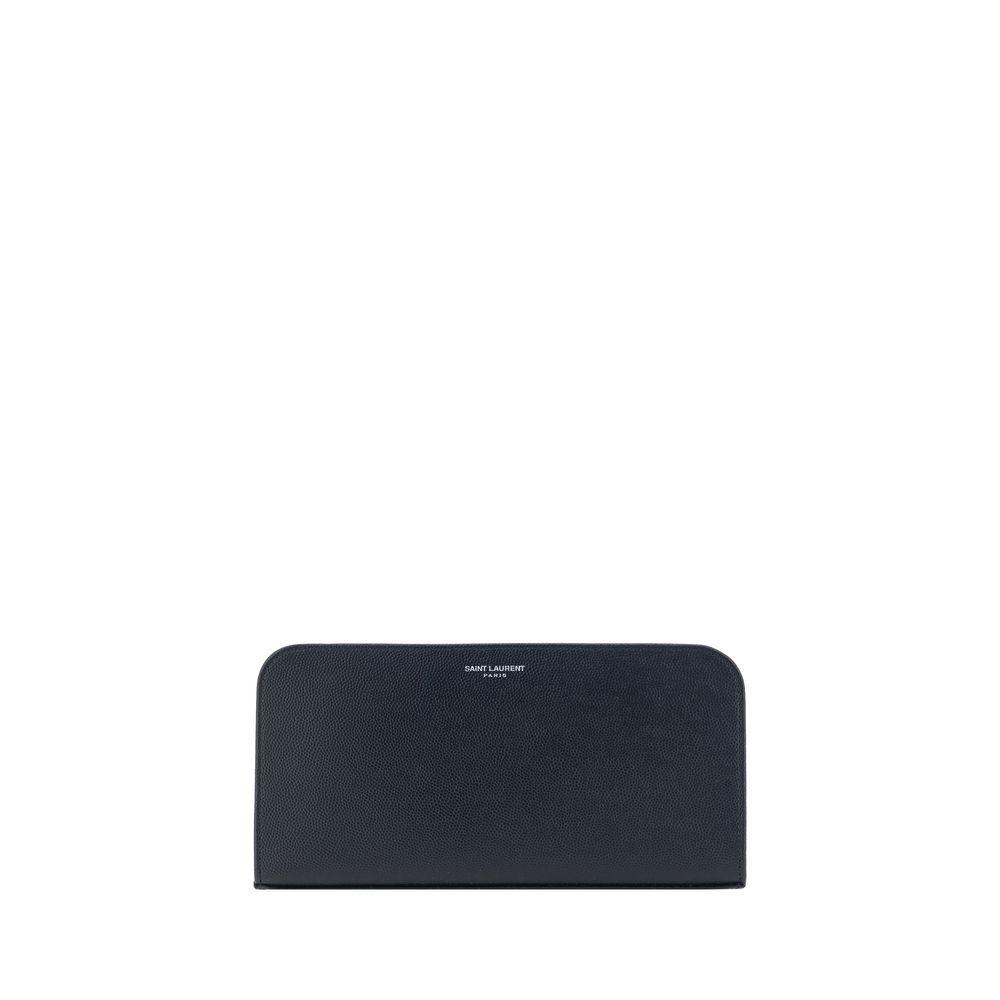 Saint Laurent Black Calf Leather Bos Taurus Wallet - Luxury Boutique Co