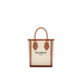 Balmain Brown Cotton Tote Bag - Luxury Boutique Co