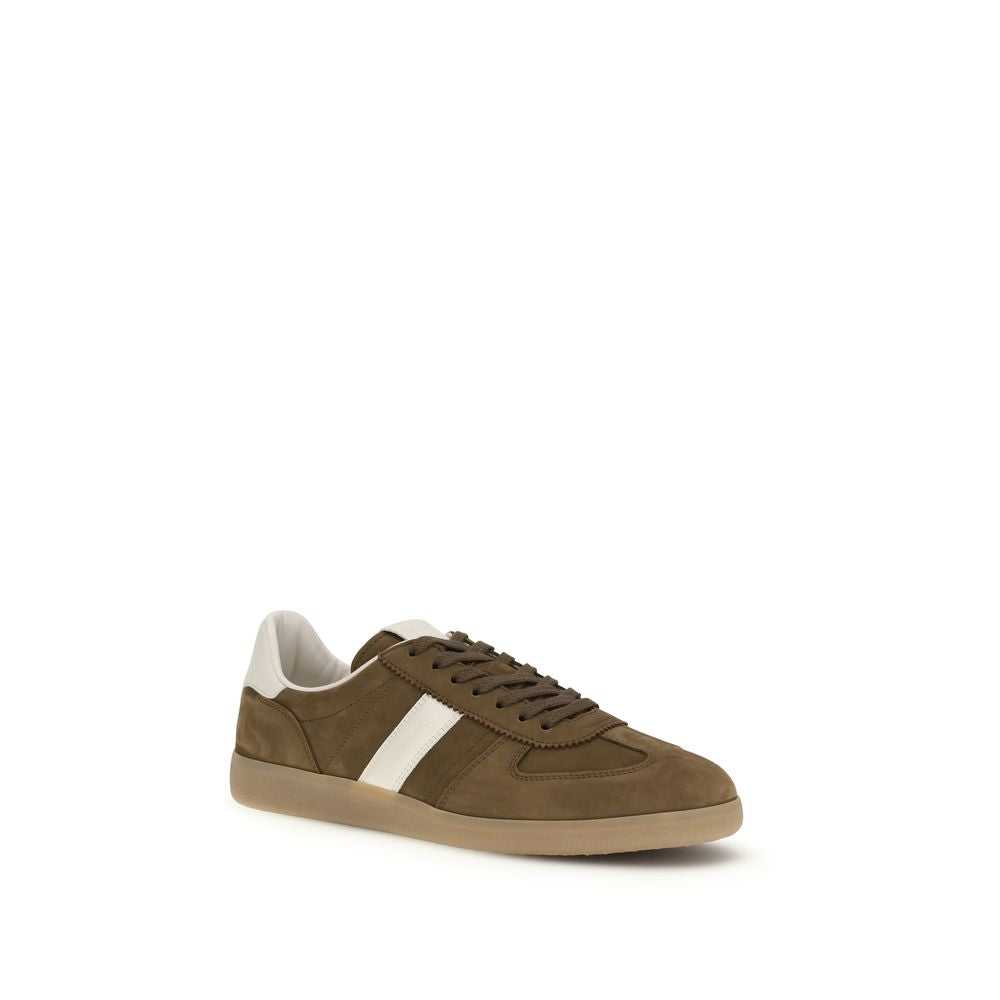 Tom Ford Brown Calf Leather Bos Taurus Low Top Sneakers - Luxury Boutique Co