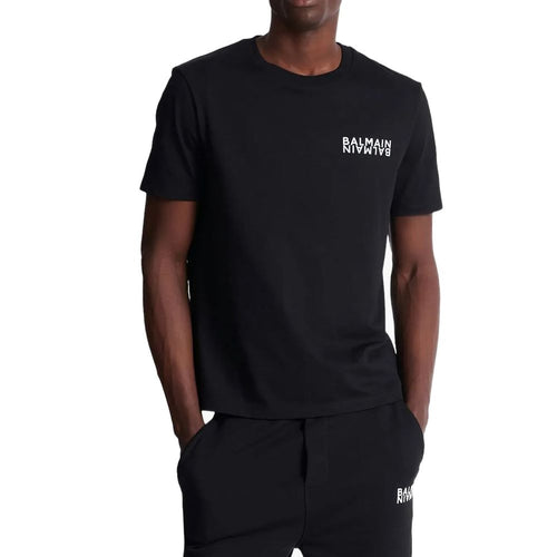 Balmain Black Cotton T-Shirt - Luxury Boutique Co