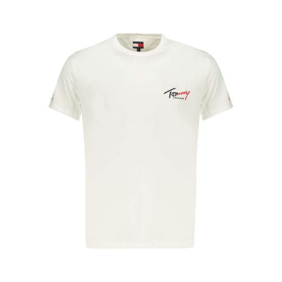 Tommy Hilfiger White Cotton Men T-Shirt