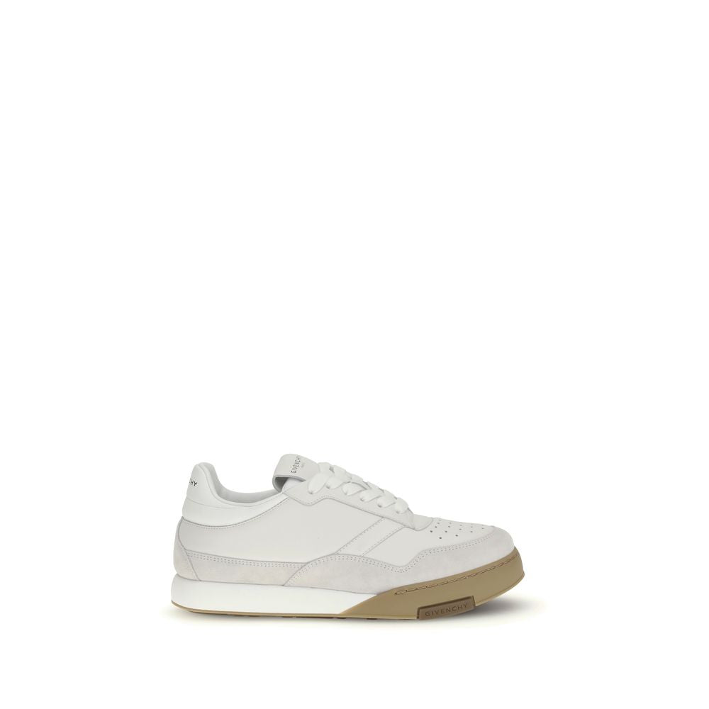 Givenchy White Calf Leather Bos Taurus Chunky Sneakers - Luxury Boutique Co