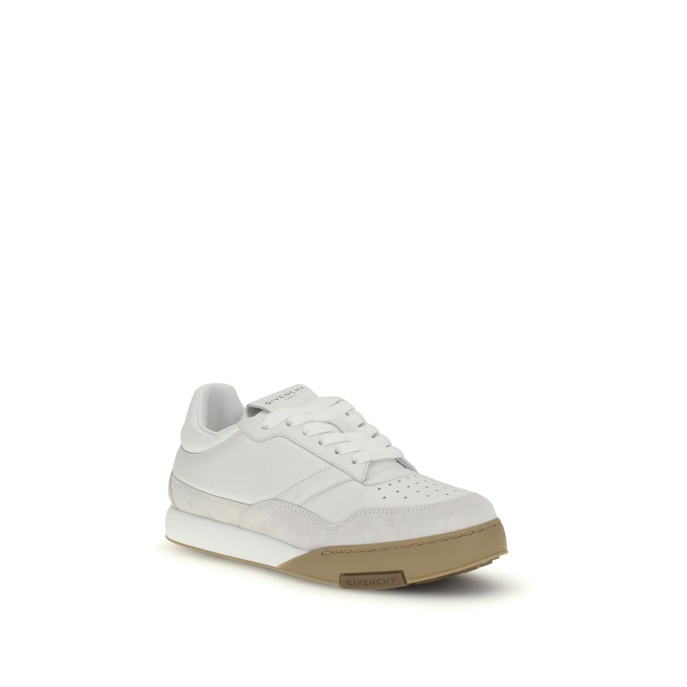 Givenchy White Calf Leather Bos Taurus Chunky Sneakers - Luxury Boutique Co
