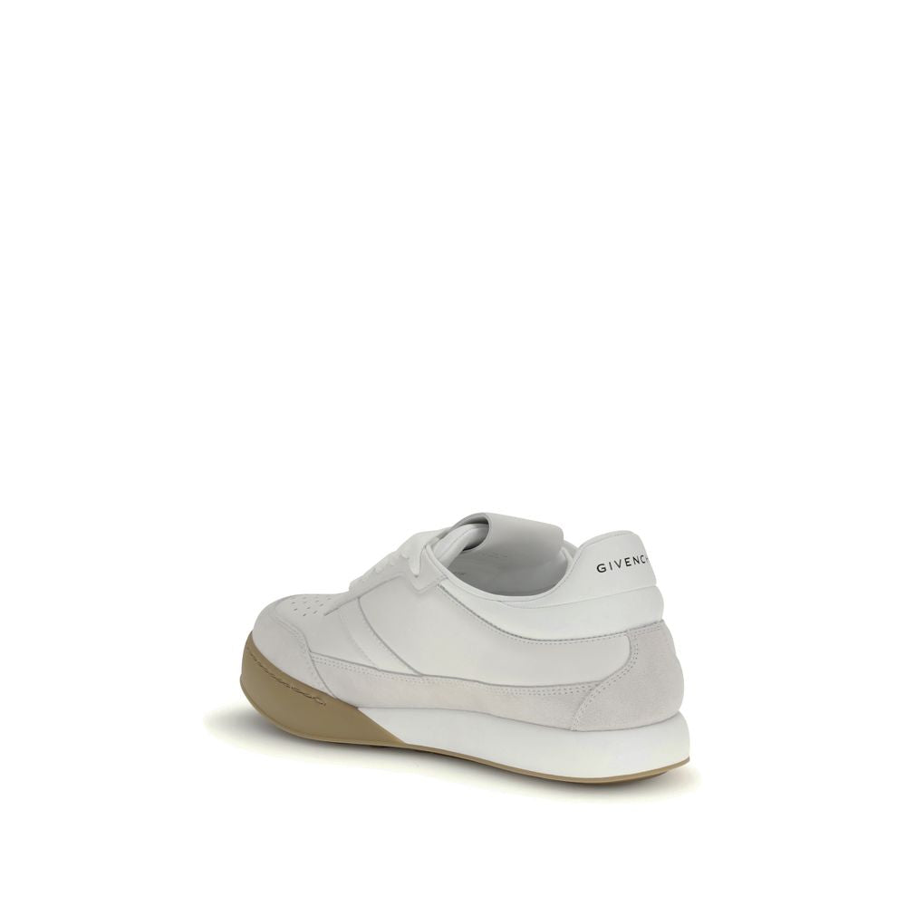 Givenchy White Calf Leather Bos Taurus Chunky Sneakers - Luxury Boutique Co
