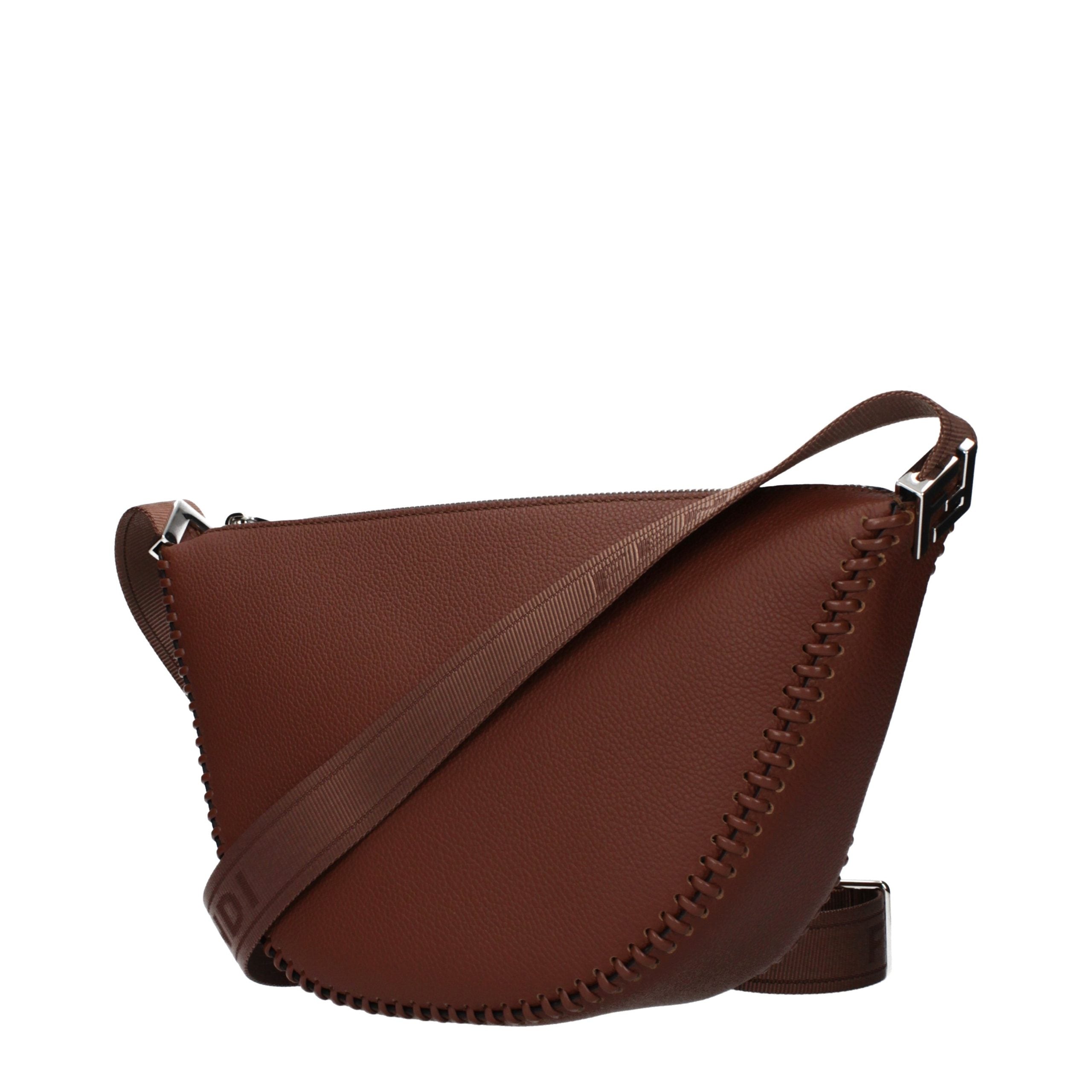 Bolso bandolera Fendi de cuero marrón
