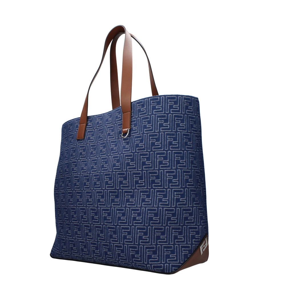 Fendi Blue Fabric Shoulder Bag - Luxury Boutique Co
