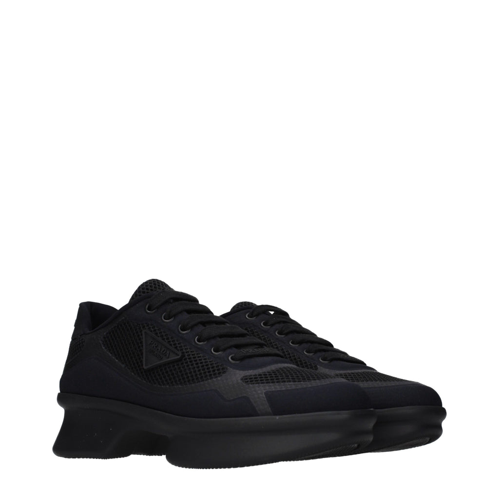 Prada Black Fabric Low Top Sneakers - Luxury Boutique Co