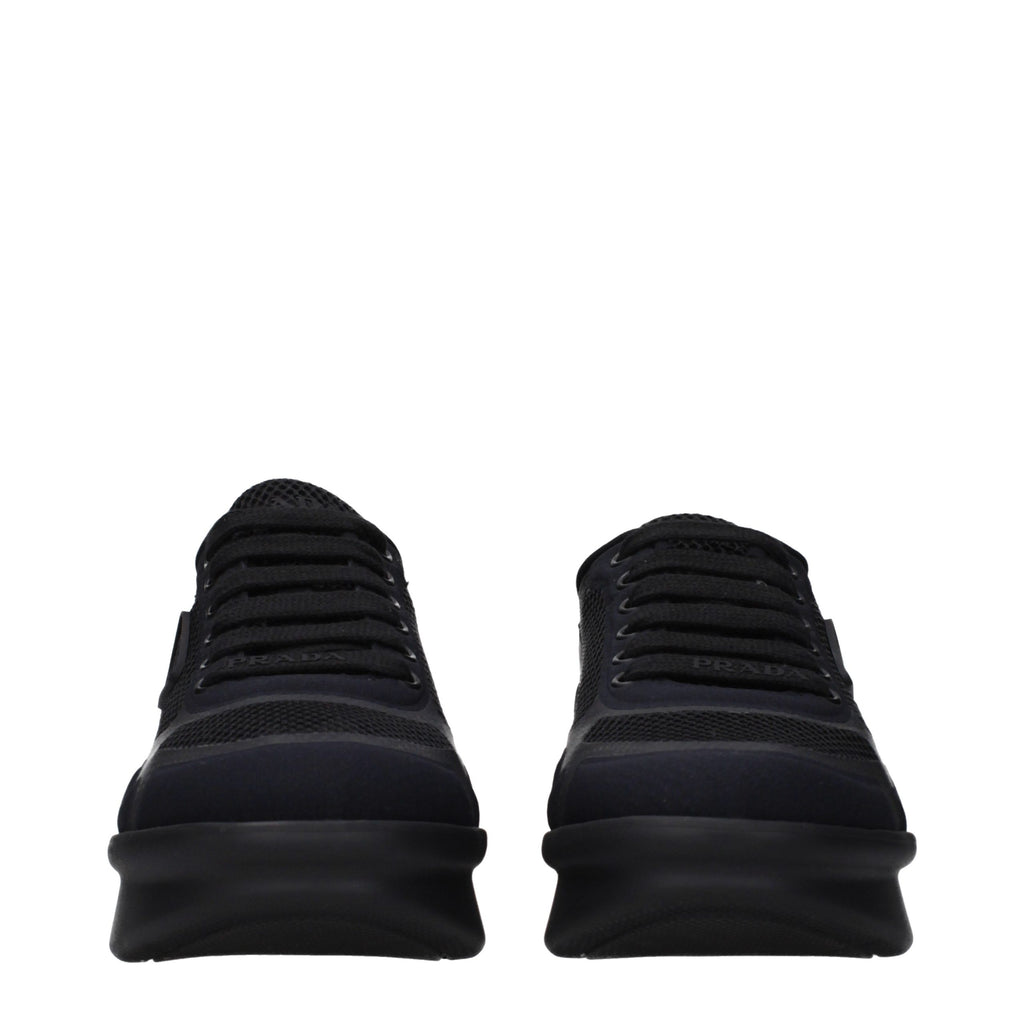 Prada Black Fabric Low Top Sneakers - Luxury Boutique Co