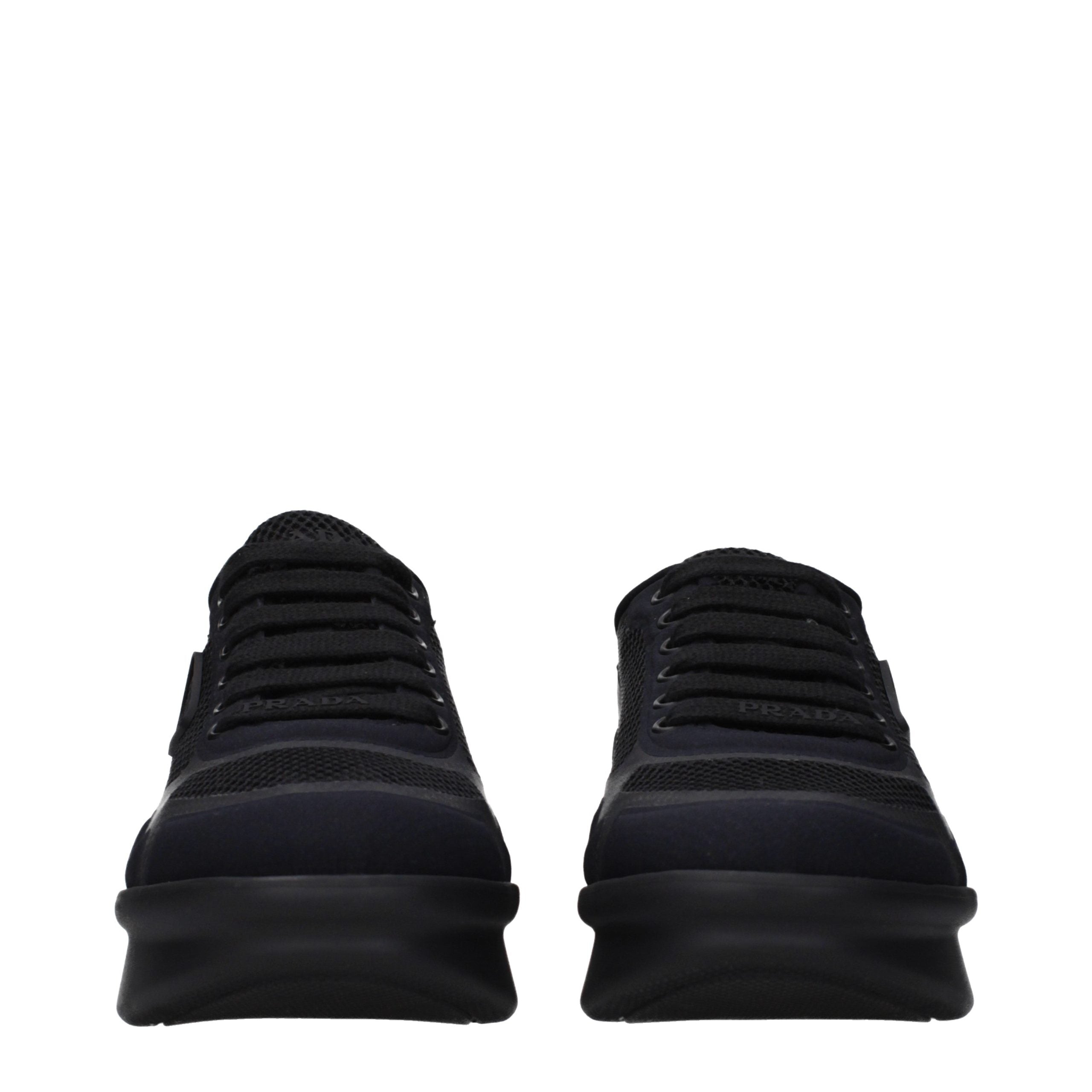 Prada Black Fabric Low Top Sneakers - Luxury Boutique Co