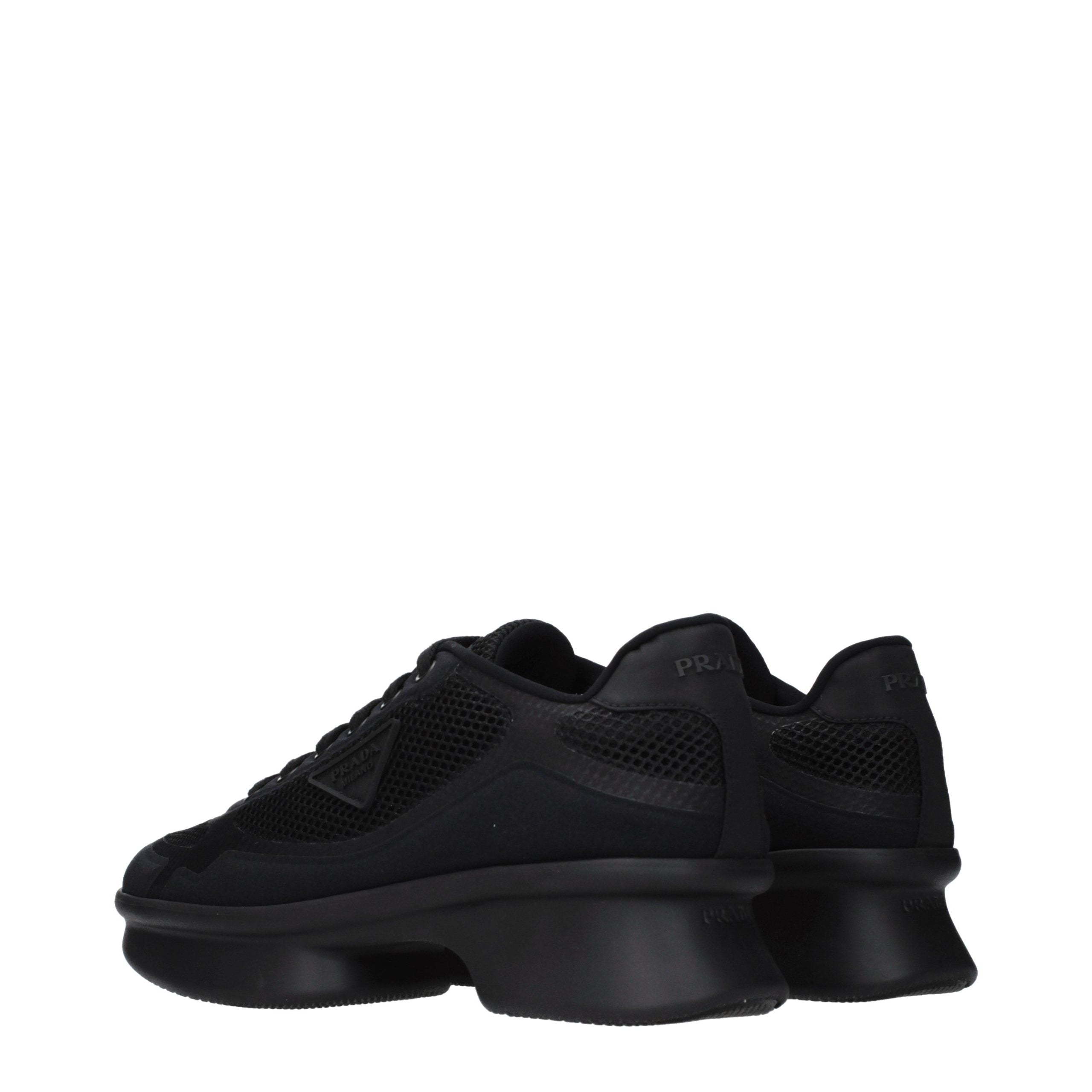 Prada Black Fabric Low Top Sneakers - Luxury Boutique Co