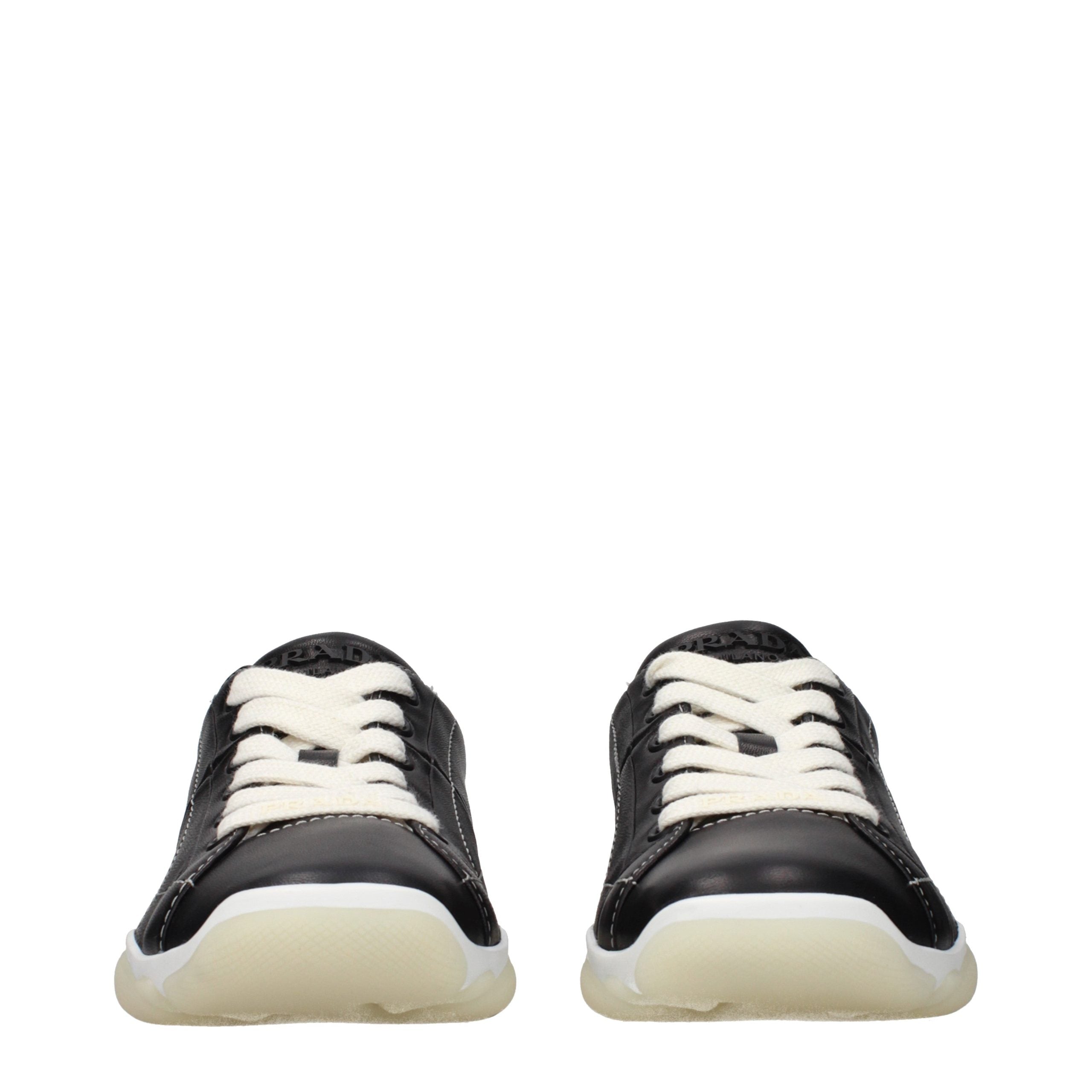 Prada Black Leather Sneakers - Luxury Boutique Co