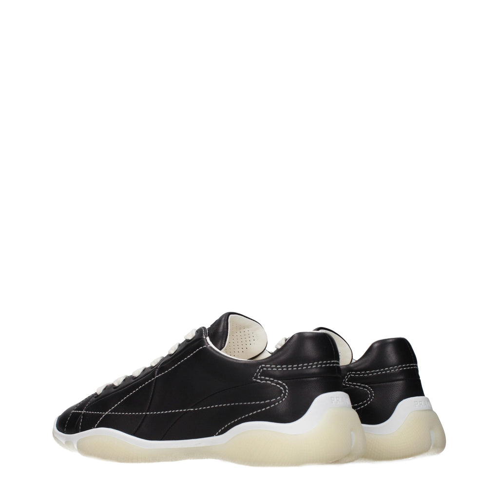Prada Black Leather Sneakers - Luxury Boutique Co