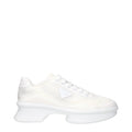 Prada White Fabric Athletic Sneakers - Luxury Boutique Co