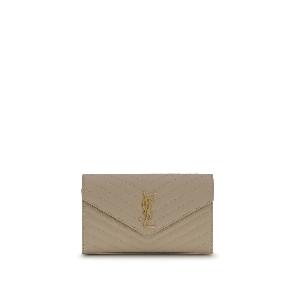 Saint Laurent Beige Calf Leather Bos Taurus Shoulder Bag - Luxury Boutique Co