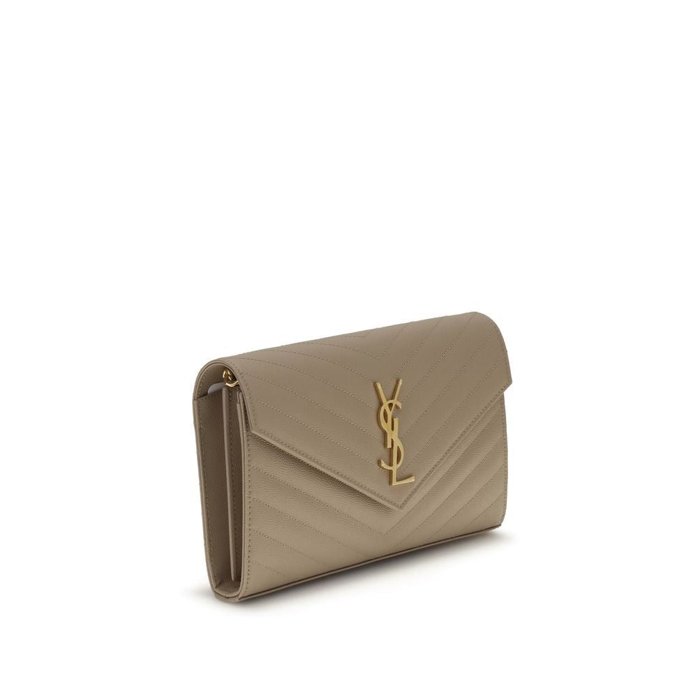 Saint Laurent Beige Calf Leather Bos Taurus Shoulder Bag - Luxury Boutique Co
