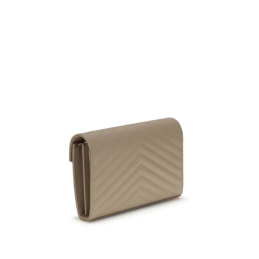 Saint Laurent Beige Calf Leather Bos Taurus Shoulder Bag - Luxury Boutique Co