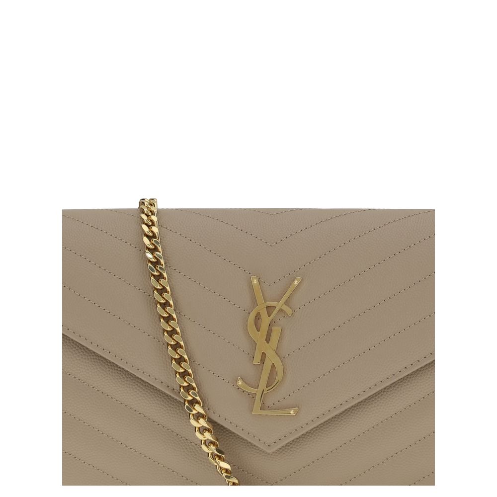 Saint Laurent Beige Calf Leather Bos Taurus Shoulder Bag - Luxury Boutique Co