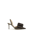 MACH & MACH Brown Raffia Platform Pumps - Luxury Boutique Co