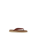 Miu Miu Beige Calf Leather Bos Taurus Flip-Flop Sandals - Luxury Boutique Co