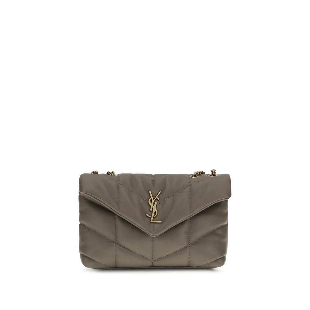 Saint Laurent Gray Lamb Ovis Aries Aries Shoulder Bag - Luxury Boutique Co