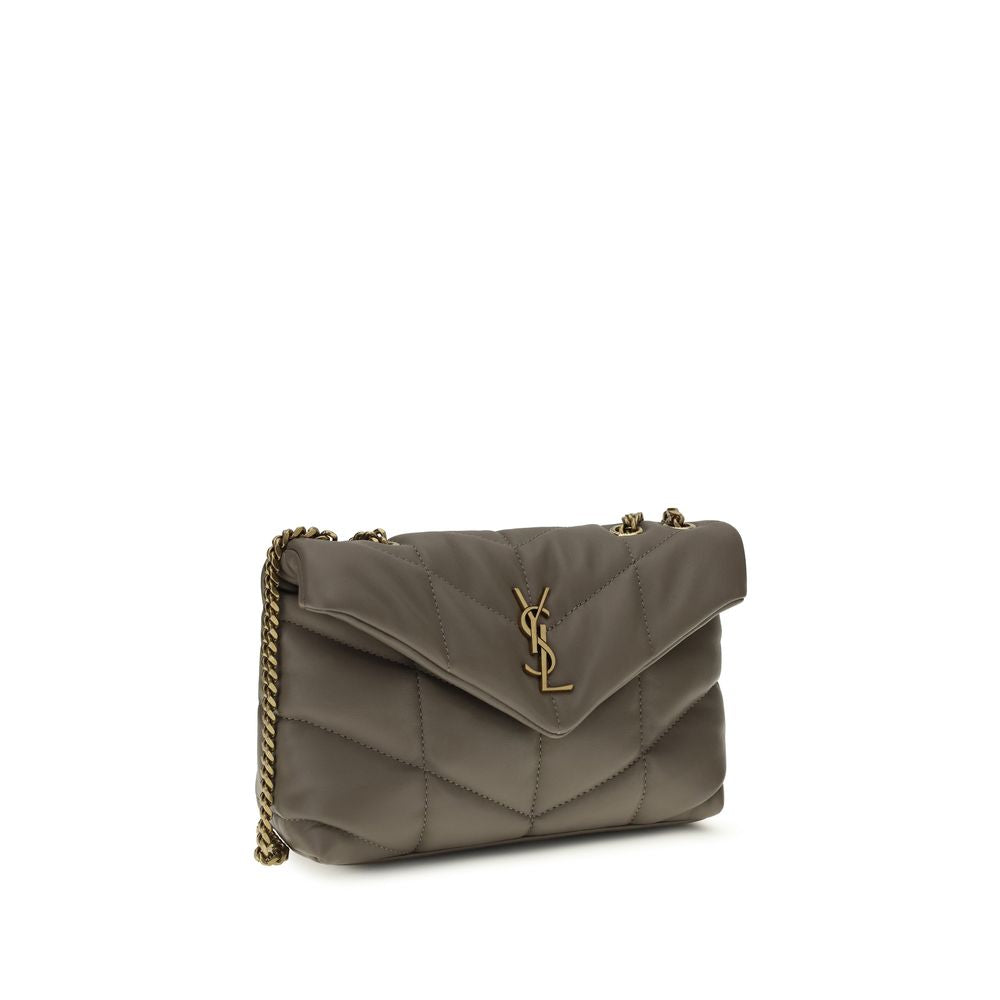 Saint Laurent Gray Lamb Ovis Aries Aries Shoulder Bag - Luxury Boutique Co